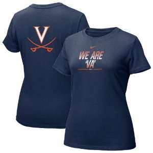   Nike Virginia Cavaliers Navy Blue Ladies Uniform T shirt Sports
