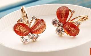 7colors New Fashion Women lovely cute butterfly earrings 15#  