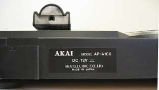   genuine akai 12v dc belt drive turntable made in japan the name