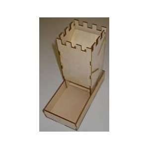    Dice Tower Unfinished Natural Wood (Unassembled) Toys & Games
