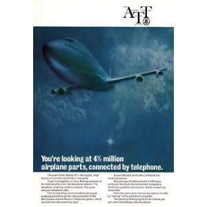  Print Ad 1969 AT&T Boeing 747 AT&T Books