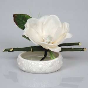 Artificial Magnolia Flower with Bamboo   Liquid Illusion (w/ Ceramic 