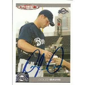 Doug Davis Signed Milwaukee Brewers 04 Topps Total Card