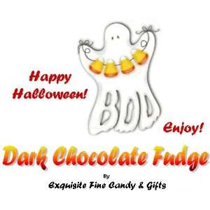 Custom Labeled Gift BOO Halloween Dark Chocolate Fudge Box  