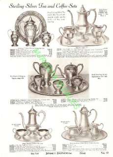 1940 Victoria, Colonial Silver Tea Service Catalog Ad  