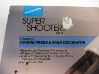   SUPER SHOOTER PLUS CORDLESS COOKIE PRESS &FOOD DECORATOR G0123  