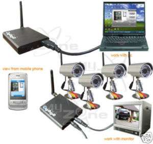 Wireless CCD 4 Night Vision Camera Home Security system  