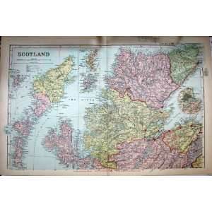  MAP 1895 NORTH SCOTLAND ORKNEY SHETLAND ABERDEEN MORAY 