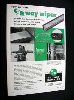 Chicago Rawhide Sirvine C/R Way Wiper machine tool Ad  