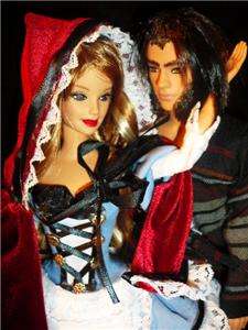 Little Red Riding Hood & Wolf ~barbie doll & ken doll ooak fairy tale 