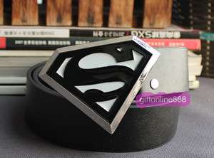 Superman logo fashion Metal Buckle leather Belt BSU21B  