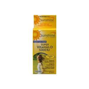   Health Products Sunshine Super Vitamin D    5000 IU   30 Tablets