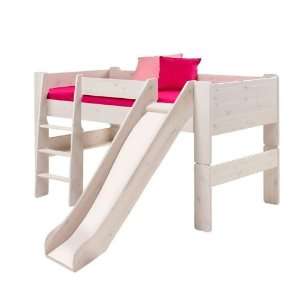    Popsicle Midsleeper Twin Loft Bed with Slide Furniture & Decor