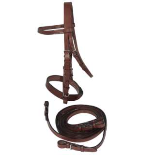 Leather Polo Bridle and Reins  