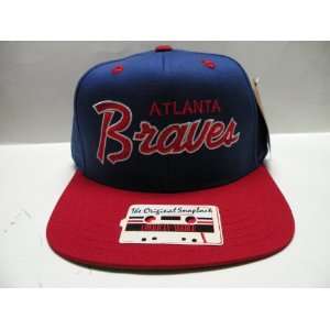  MLB Atlanta Braves Team Script 2 Tone Retro Snapback Cap 