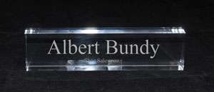 Personalized Acrylic Desk Nameplate Bar Corporate Gift  