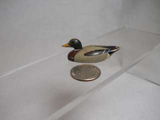 Vintage Mini Miniature Mallard Drake Duck Decoys Wildfowler ? Barber 