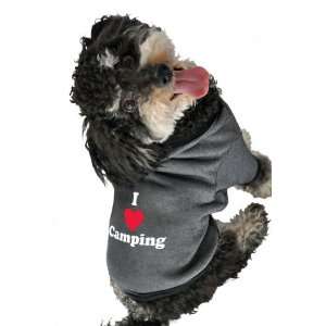   and Meow Dog Hoodie, I Love Camping, Black, Extra Large