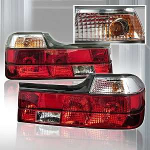  88 94 BMW E32 RED TAIL LIGHTSCLEAR Automotive