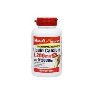 Liquid Calcium 1,200mg with D3 2000 IU 600 mg/1000 IU 60 Softgels