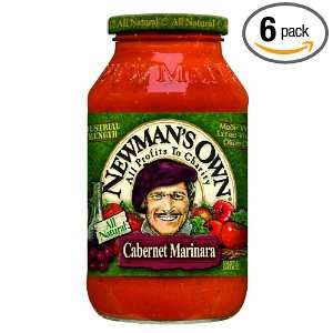 Newmans Own Pasta Sauce Cabernet, 24 Ounce (Pack of 6)  