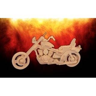  Puzzled Cross Country Motorcycle 3D Natural Wood Puzzle 
