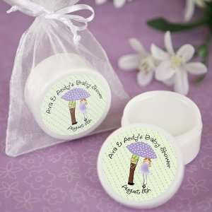  Couples Caucasian   Personalized Lip Balm Baby Shower 