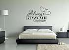ALWAYS KISS ME GOODNIGHT 30 WORDS HOME VINYL DECAL WALL LETTERING