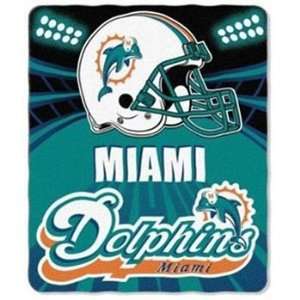  Miami Dolphins Lightweight Rolled Throw Blanket Sports 