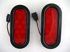 Red LED Oval Trailer Truck Stop Turn Brake Tail Lights