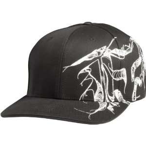 Fox Racing Contour Mens Flexfit Fashion Hat/Cap   Color Black, Size 