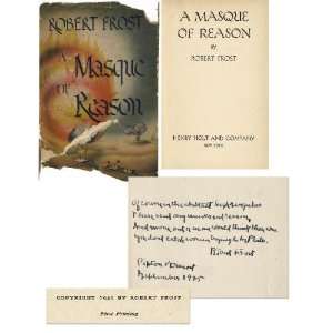  Frost Long Handwritten Poem Book Masque Reason Robert Frost Books