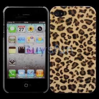 Brown Leopard Pattern Hard Cover Case Skin for Apple iPhone 4 4G 4S 