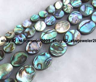 abalone shell flat oval gemstone Beads 15 6x8mm 8x10mm 10x14mm 