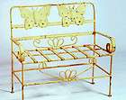 Wrought Iron Childs Butterfly Bench Seat   Childrens Bench Seating 