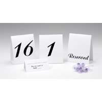 WEDDING RECEPTION TABLE NUMBER TENT CARDS  