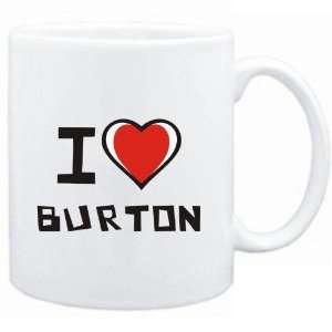  Mug White I love Burton  Last Names