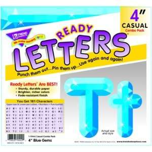    Blue Gems Ready Letters 4In Upper Lowercase Combo Electronics