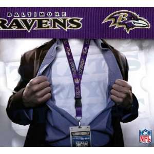  Ravens NFL Lanyard Key Chain & Ticket Holder   Purple 