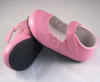 Baby girl infant new leather shoes christiening Baptism size 4 5 6 6.5 