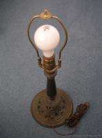 Antique Cast Iron Lamp Base Signed Feltman Curme for Slag/Reverse 