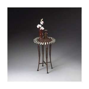  Butler Accent Table Crushed Glass Top Zebra Pattern