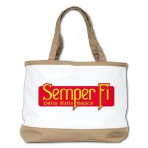  Shoulder Bag Purse (2 Sided) Tan Semper Fi Marine Corps 