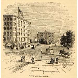  1872 Fifth Avenue Hotel Amos R. Eno NYC Street Print 