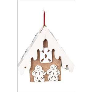  Alexander Taron Brown Gingerbread Frosted House Ornamnt 