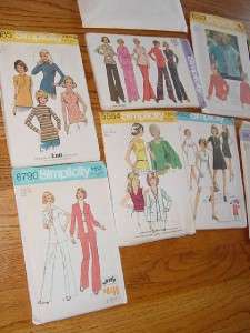   LADIES DRESS SEWING Patterns 1960s 1970s sz 12 groovy mod era  