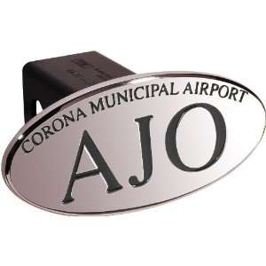   24102 Black AJO Corna Municipal Airport Oval 2 Billet Hitch Cover