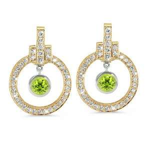   Gold With A 0.75 ct. Genuine Peridot Center Stone. CleverEve Jewelry