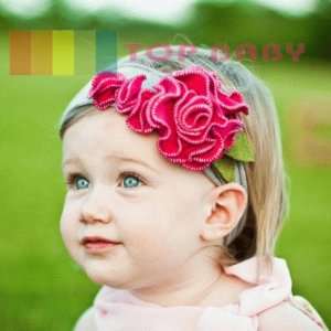  Top Baby Headbands Pink and Gray 