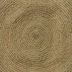 Hand woven Braided Bleached Natural Jute Rug (8 Round)   